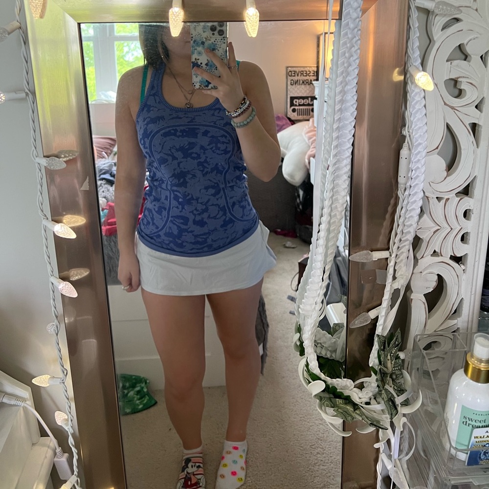 Lululemon Pattern Blue/Purple Tank Top Swiftly Size 6